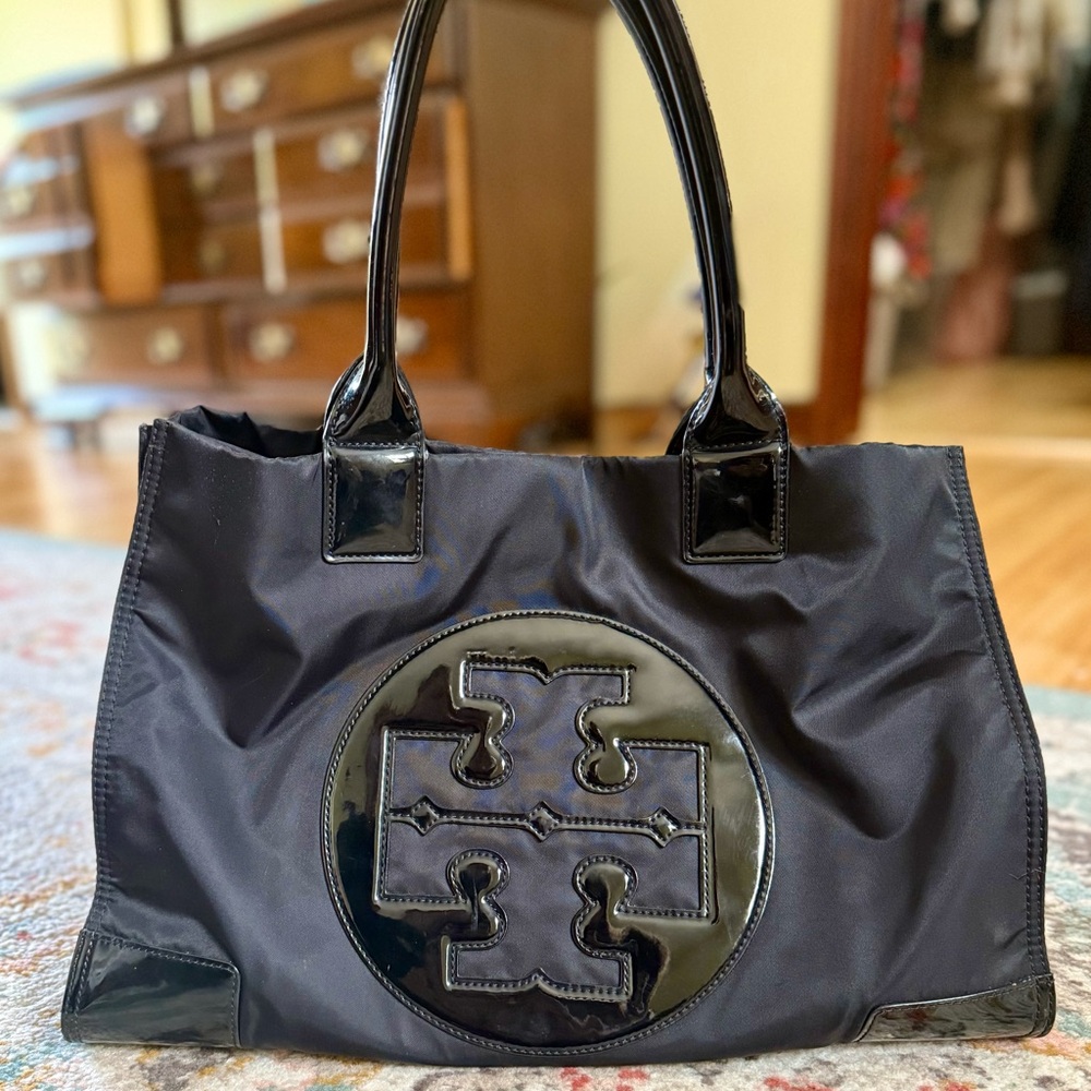 Tory Burch Black Ella Tote